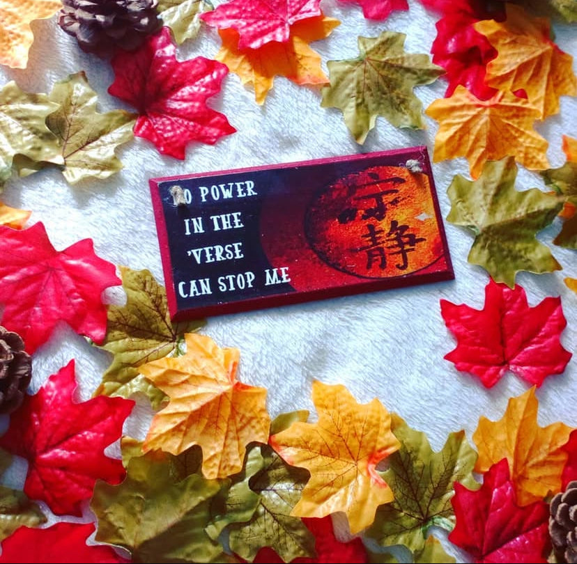 Firefly – “No Power in the ’Verse Can Stop Me” Hand‑Painted Plaque