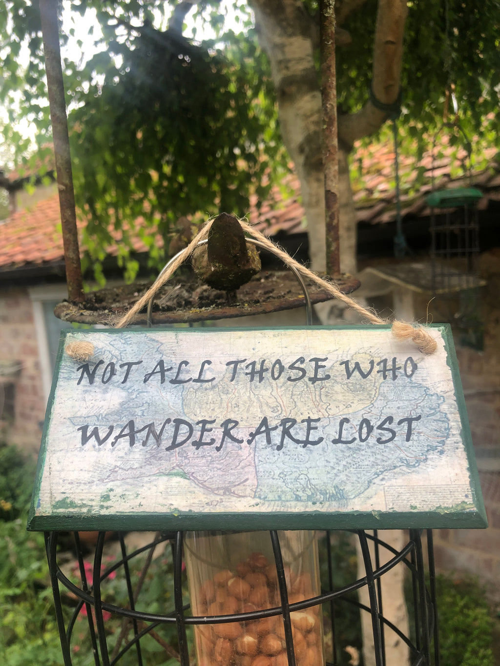 Hand‑Painted “Not All Those Who Wander Are Lost” LOTR Plaque