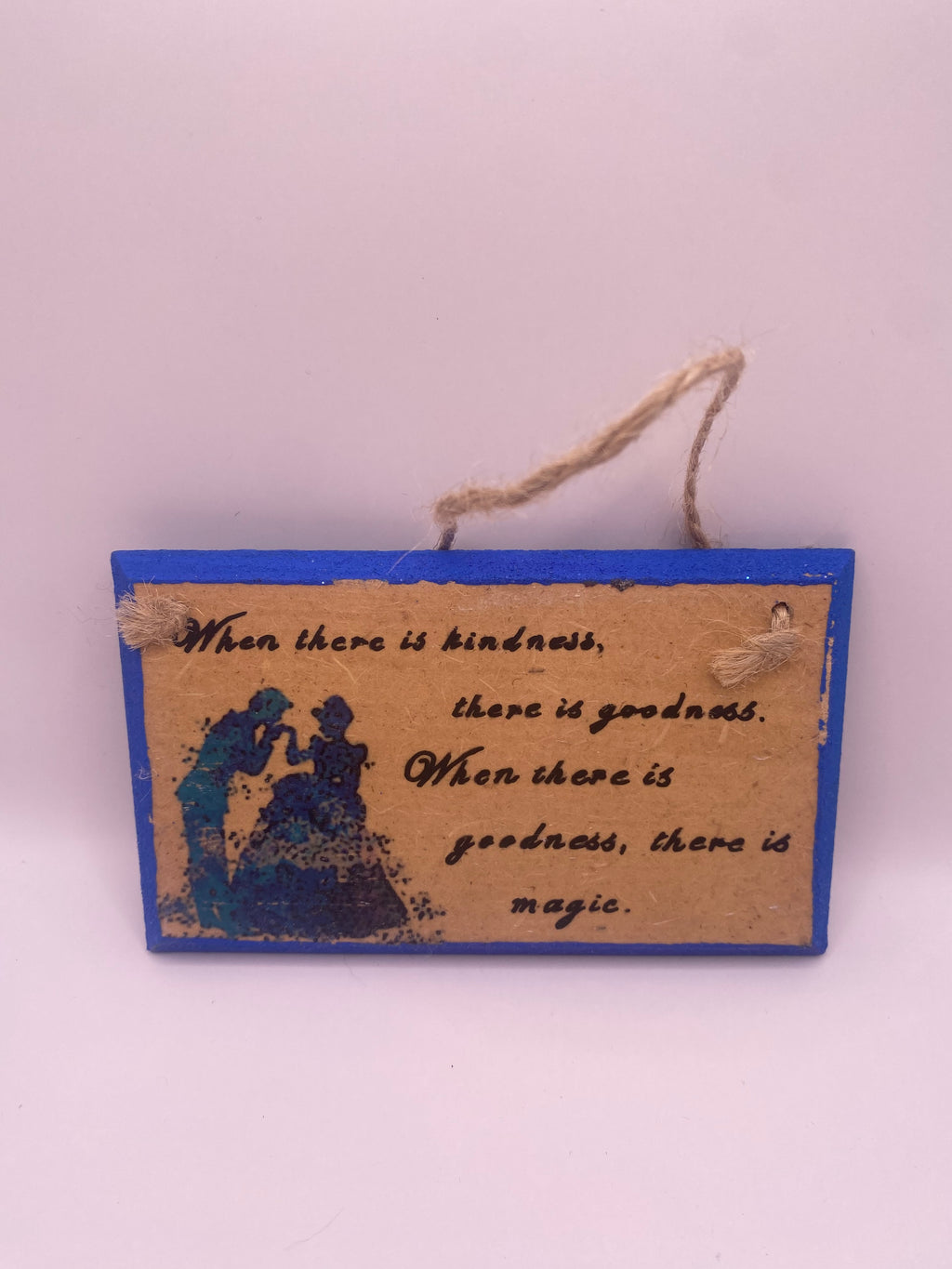 Magical fairytale, “When there is kindness…there is magic” quote, Disney, Cinderella inspired bookish plaque, sign, handpainted