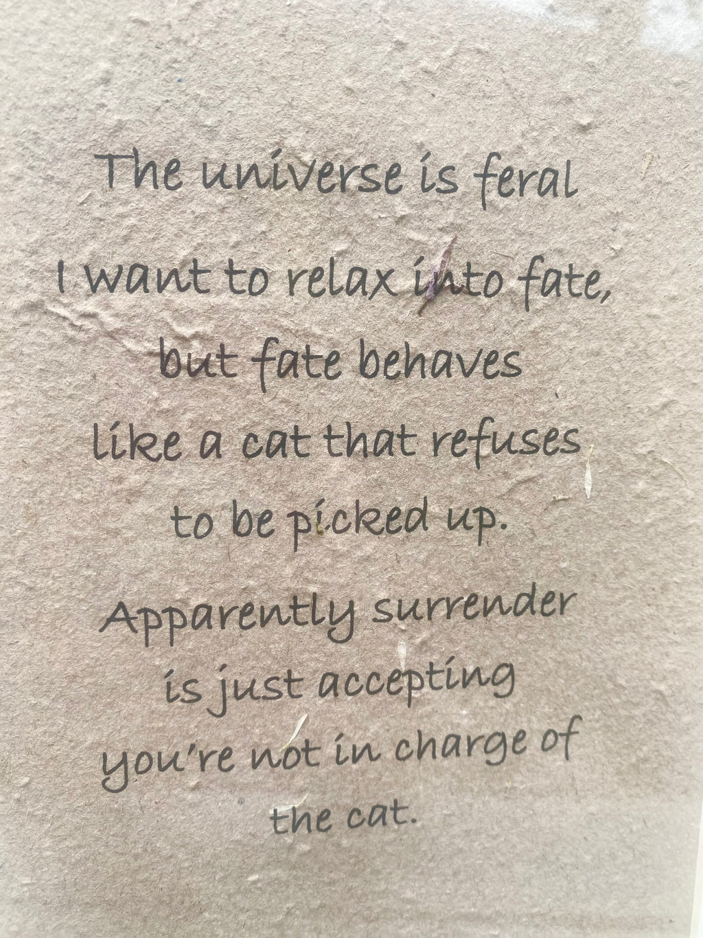 The universe is feral ~ Poetry by Jodi Symmonds, Rewild the Self ~ Framed | Unframed ~ Handmade Print