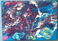 Bluey ice cream colour splash delight-acrylic paint pour 50 x 70 cm