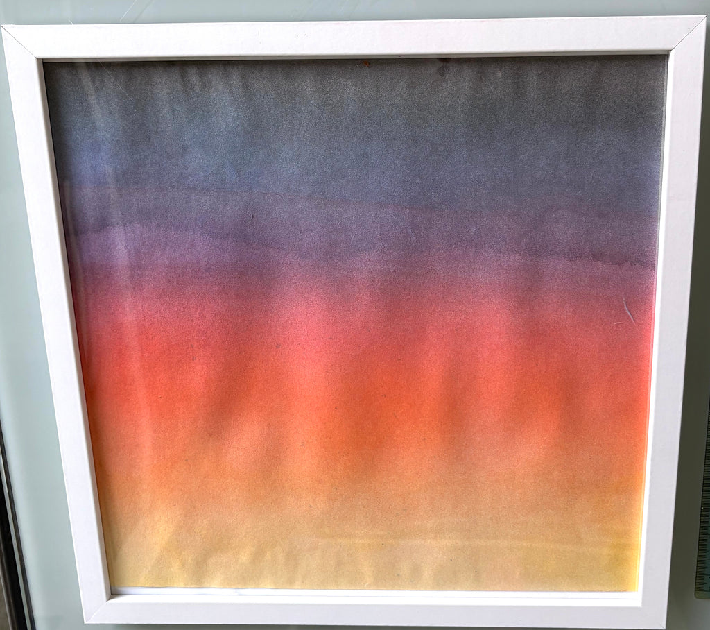 Five Sunsets in 5 mediums - Framed 30 x 30cm