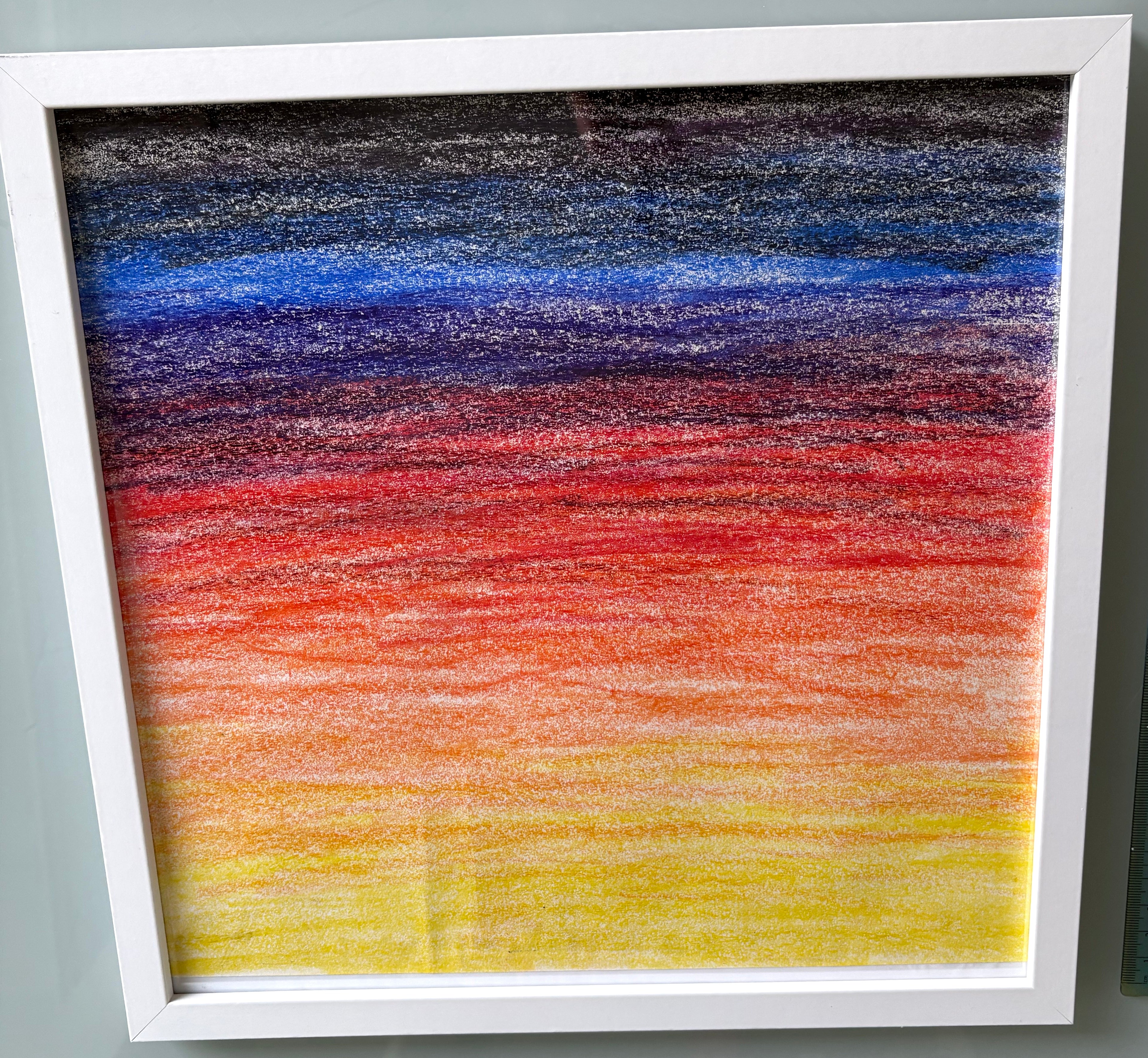 Five Sunsets in 5 mediums - Framed 30 x 30cm