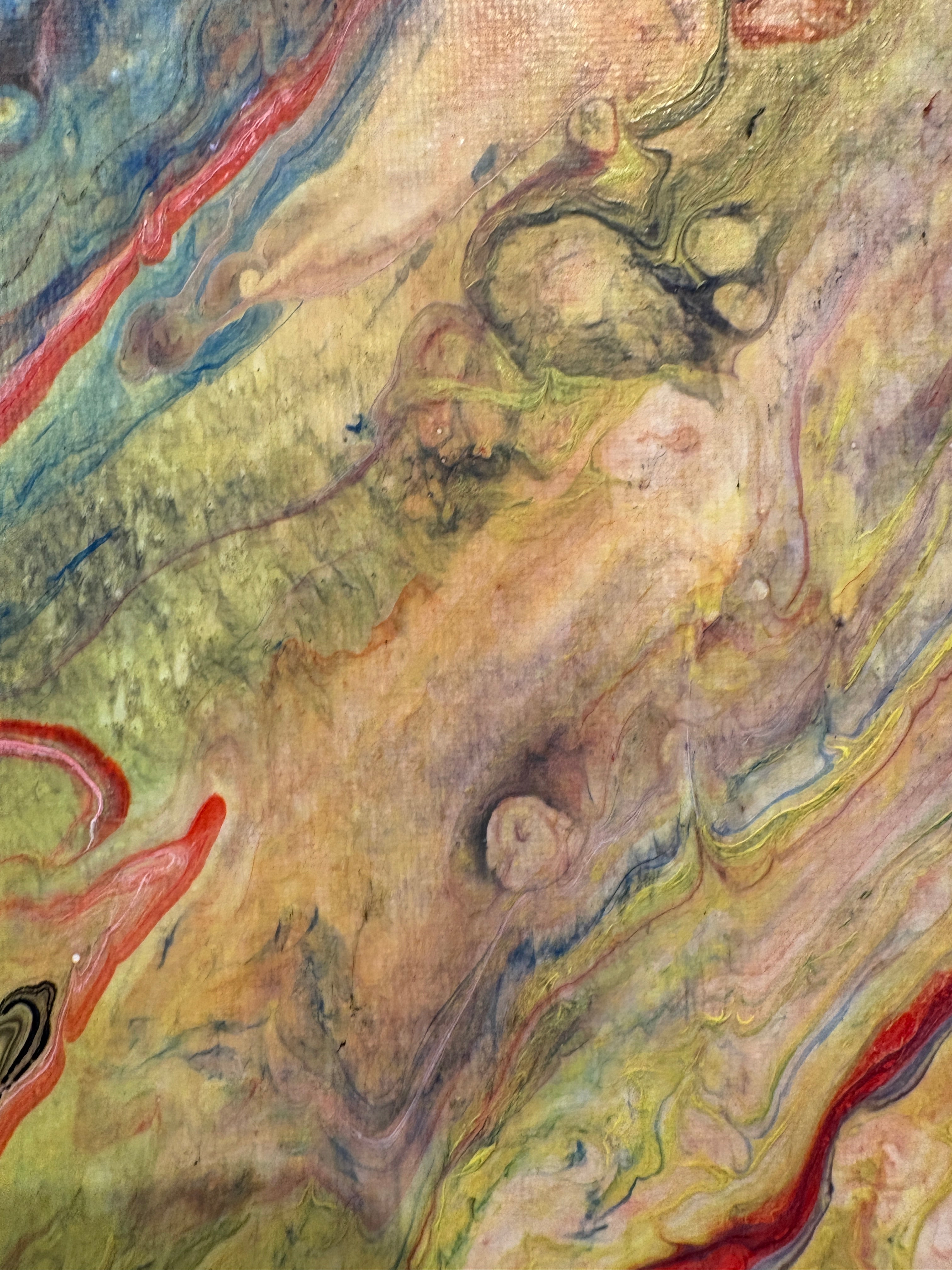 Glorious swirling multicolours - Original Acrylic Abstract painting 40 x 50 cm