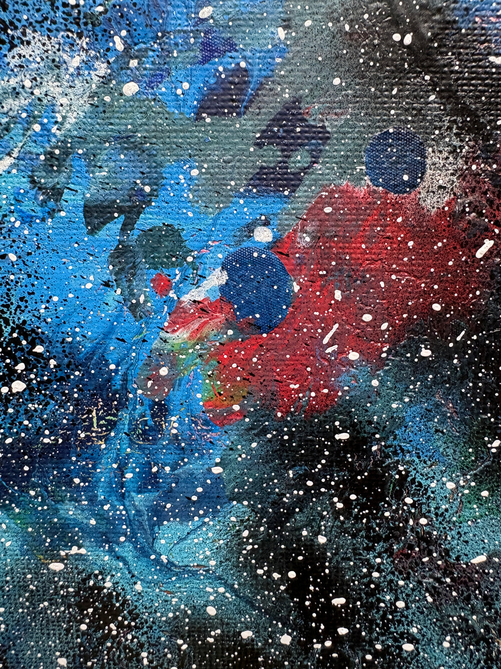 Cosmic Multicolour spacescape - Original Acrylic Abstract painting 40 x 50 cm