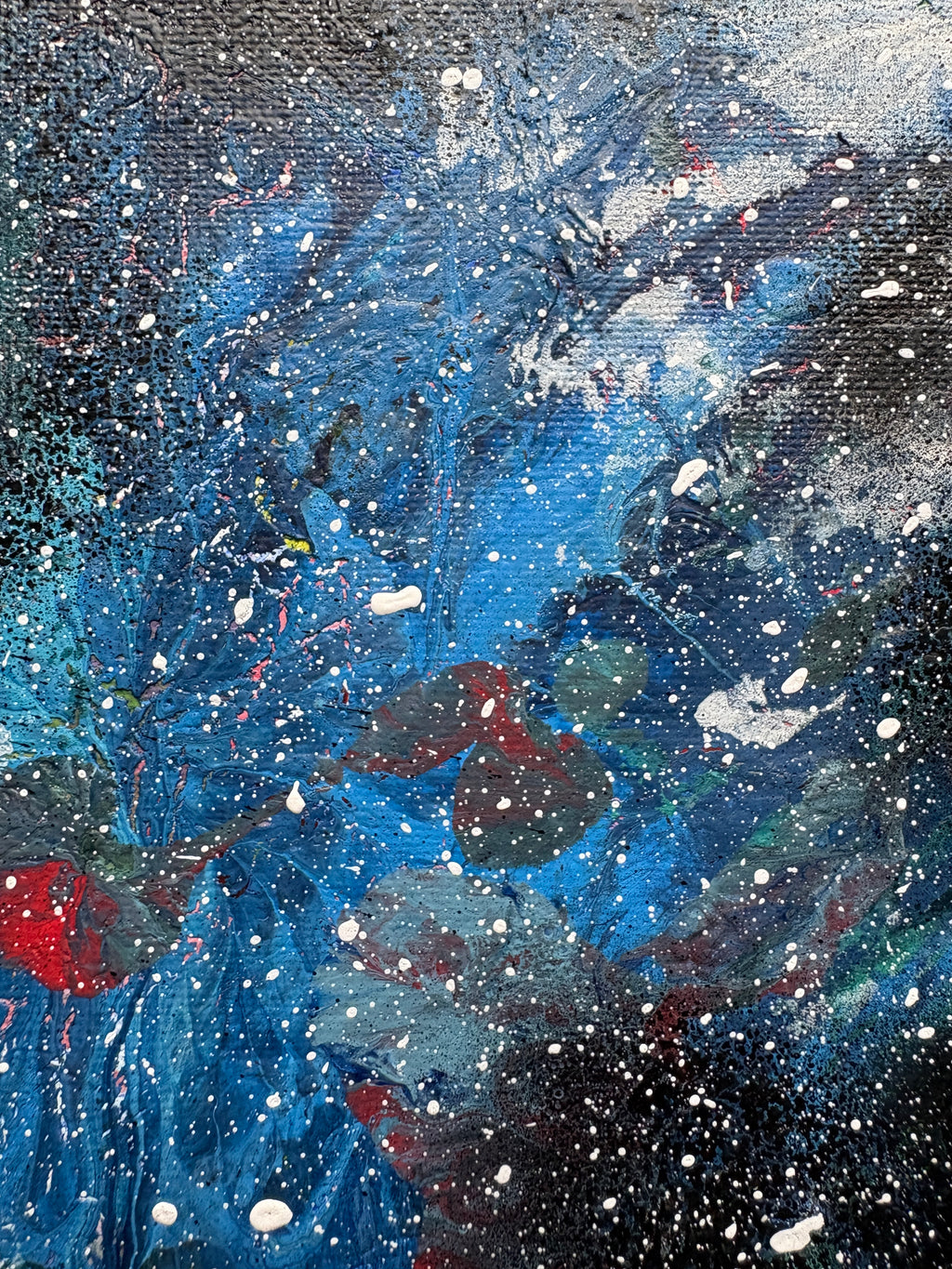 Cosmic Multicolour spacescape - Original Acrylic Abstract painting 40 x 50 cm