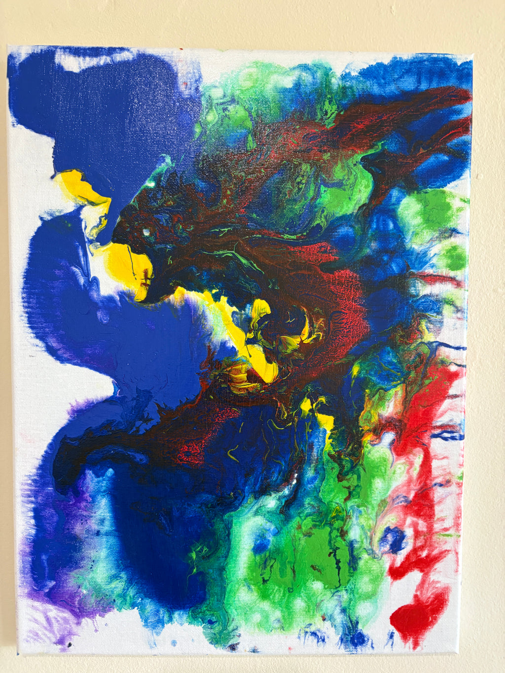 Playful joyous multicolours - a pair of original Acrylic Abstract paintings 40 x 30 cm