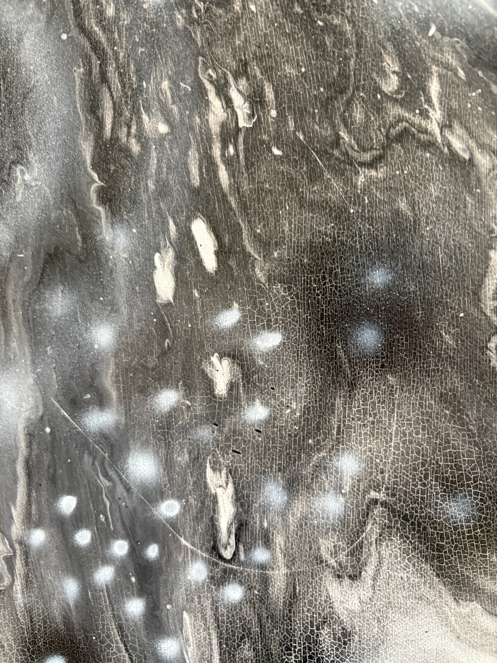 Black & White Chaos - Original Acrylic Abstract painting 70 x 50 cm