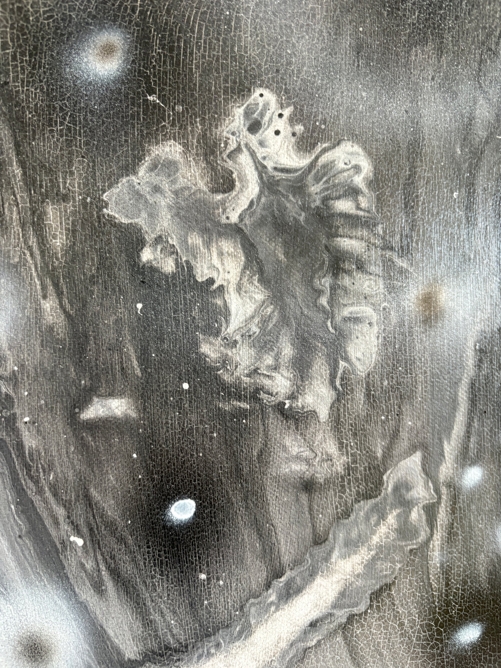 Black & White Chaos - Original Acrylic Abstract painting 70 x 50 cm