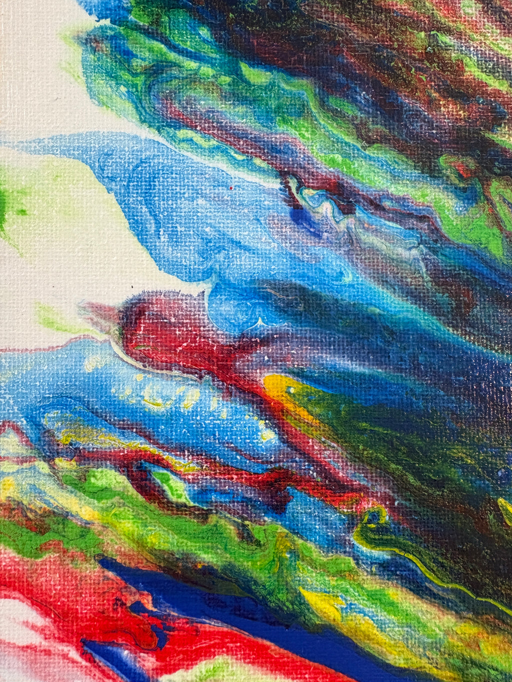 Dreamy playful multicolours - Original Acrylic Abstract painting 40 x 30 cm
