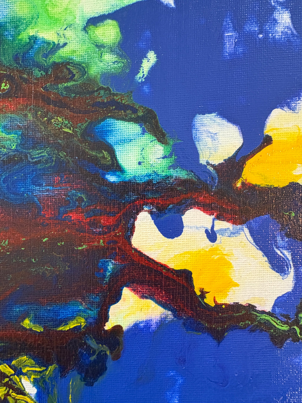 Playful joyous multicolours - a pair of original Acrylic Abstract paintings 40 x 30 cm