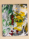 Vibrant swirling multicolours - Original Acrylic Abstract painting 40 x 50 cm
