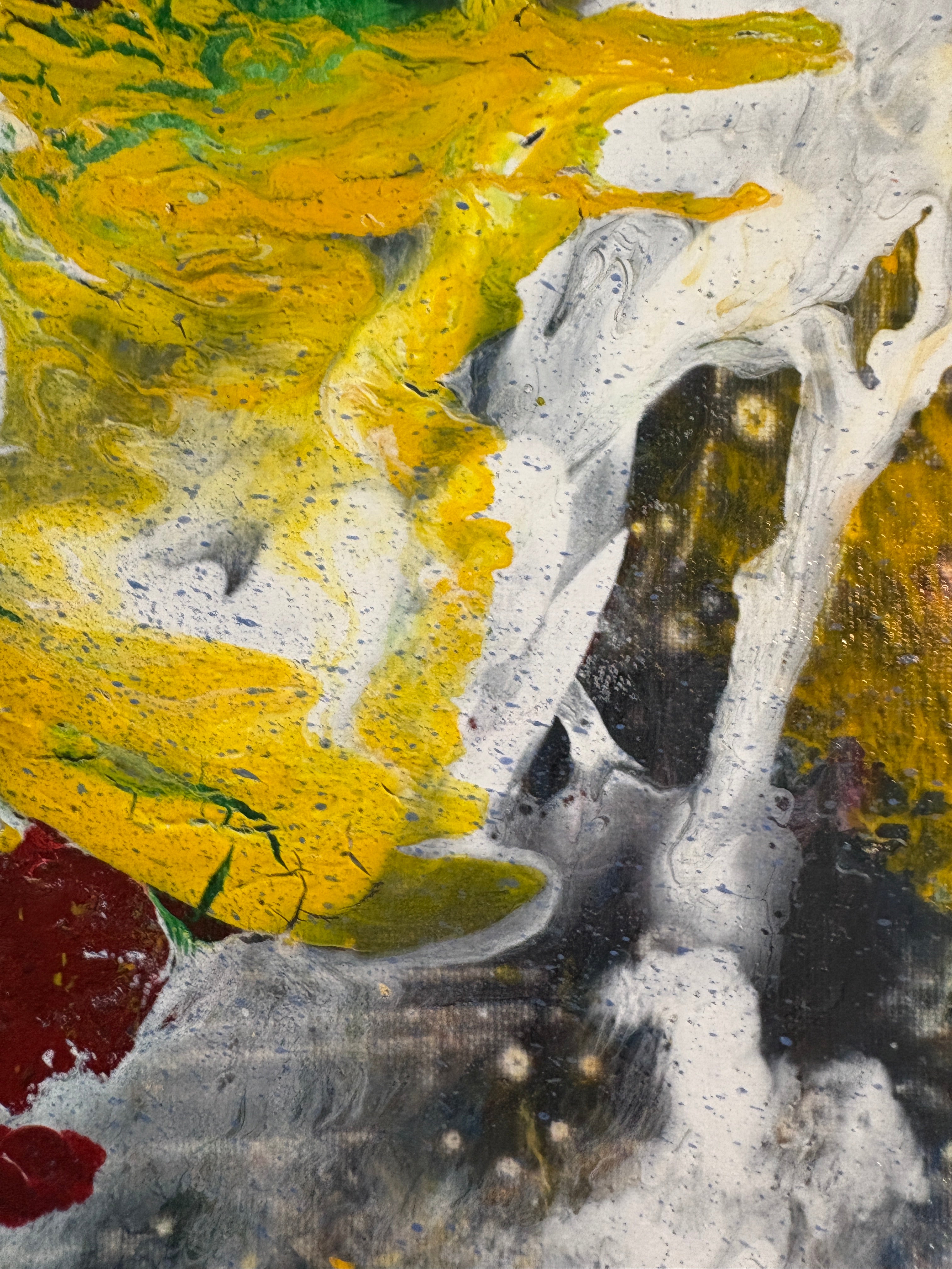 Vibrant swirling multicolours - Original Acrylic Abstract painting 40 x 50 cm