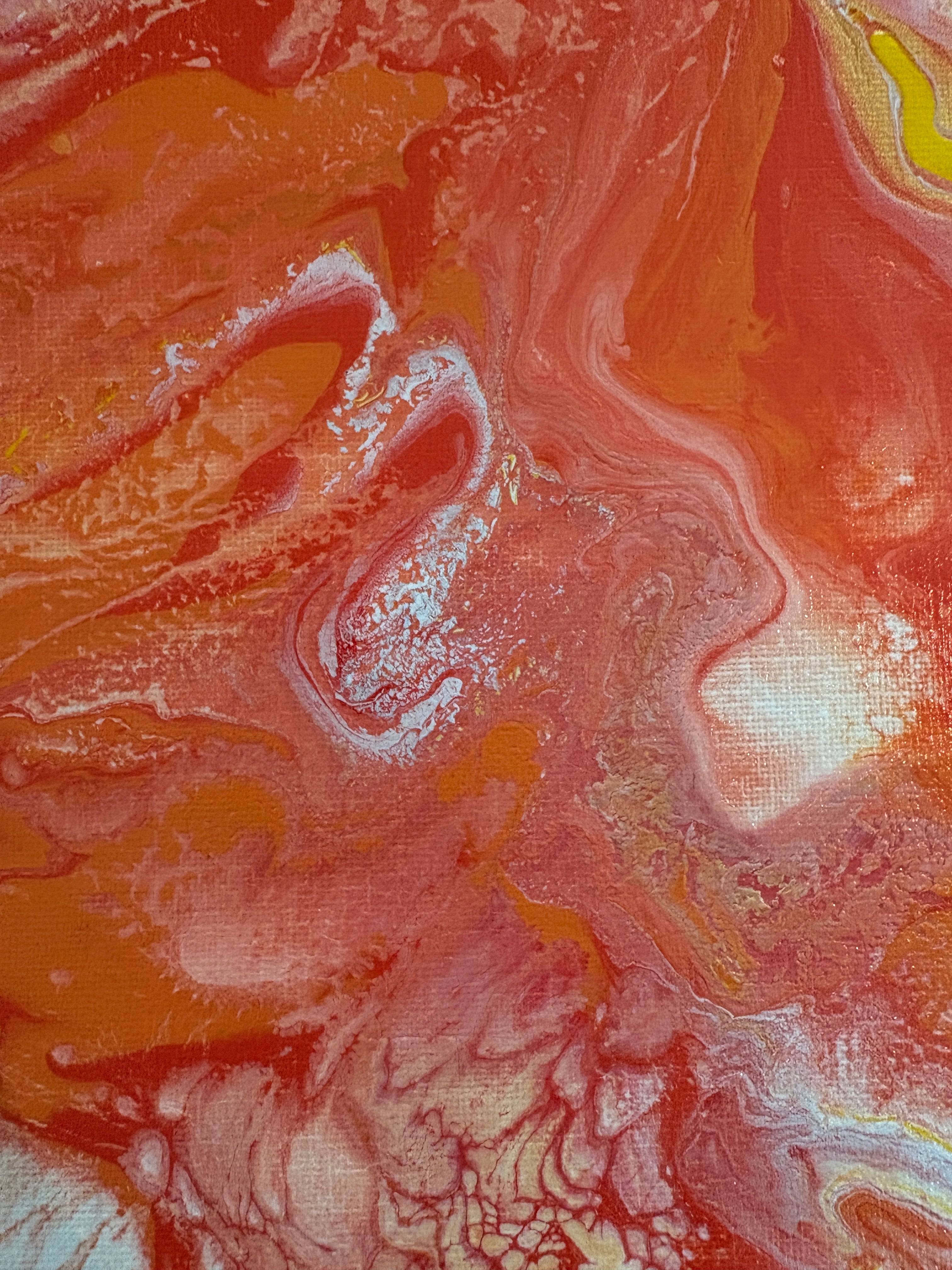 Solar Swirling multicolours - Original Acrylic Abstract painting 30 x 40 cm