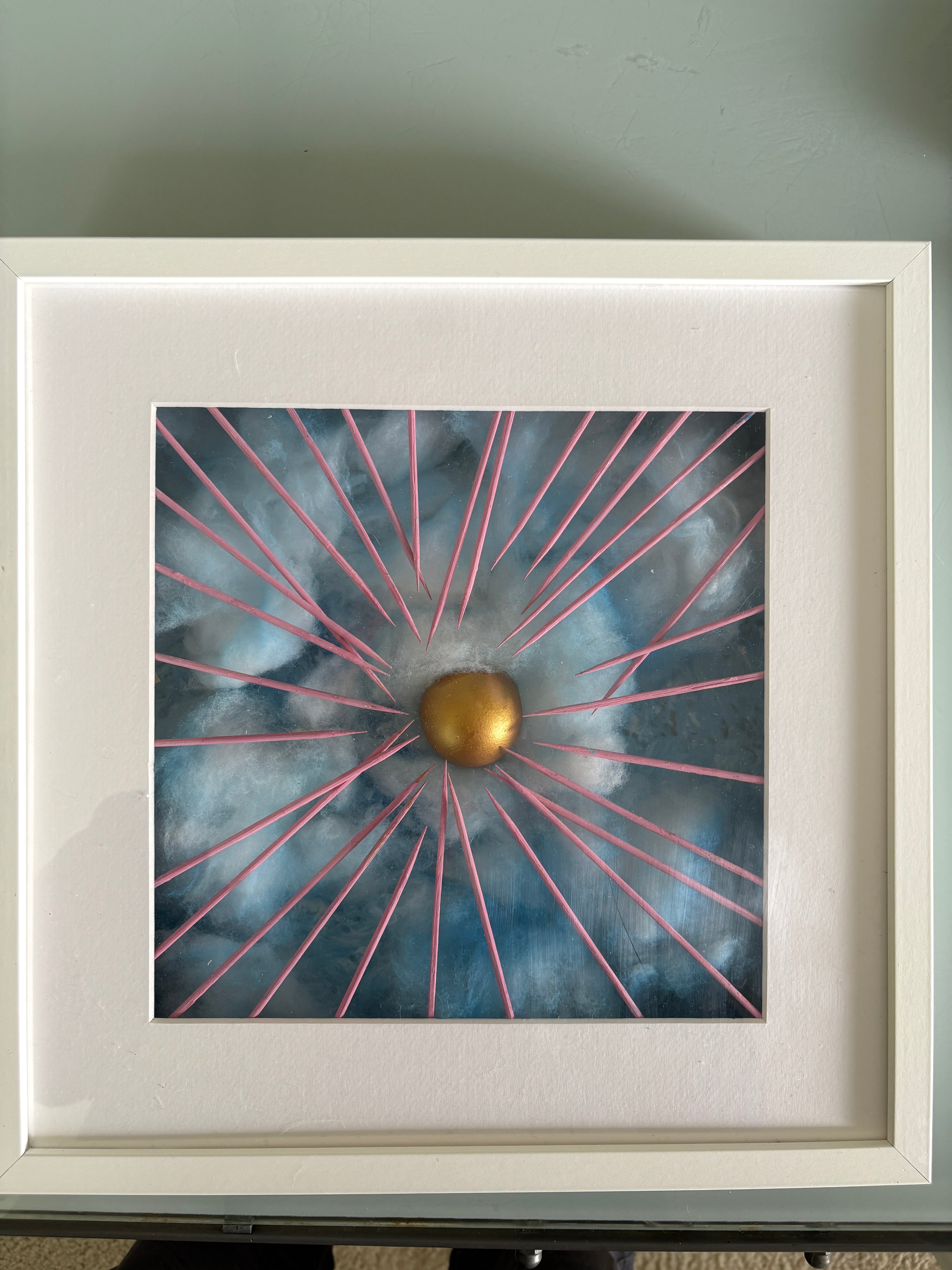 Shadow Box - Mystery 1 - Sky egg - box frame - 37 x 37 x 6 cm