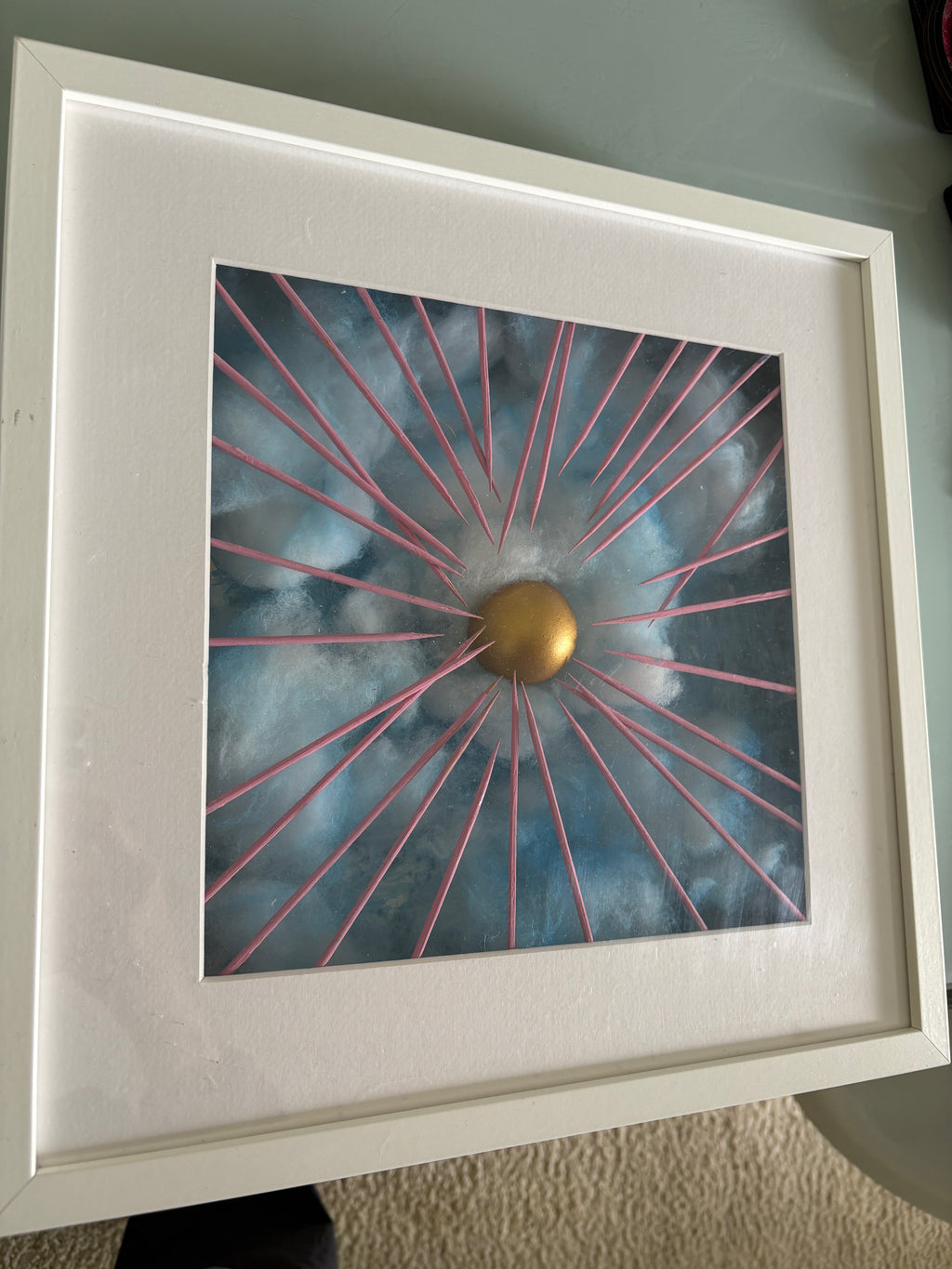Shadow Box - Mystery 1 - Sky egg - box frame - 37 x 37 x 6 cm