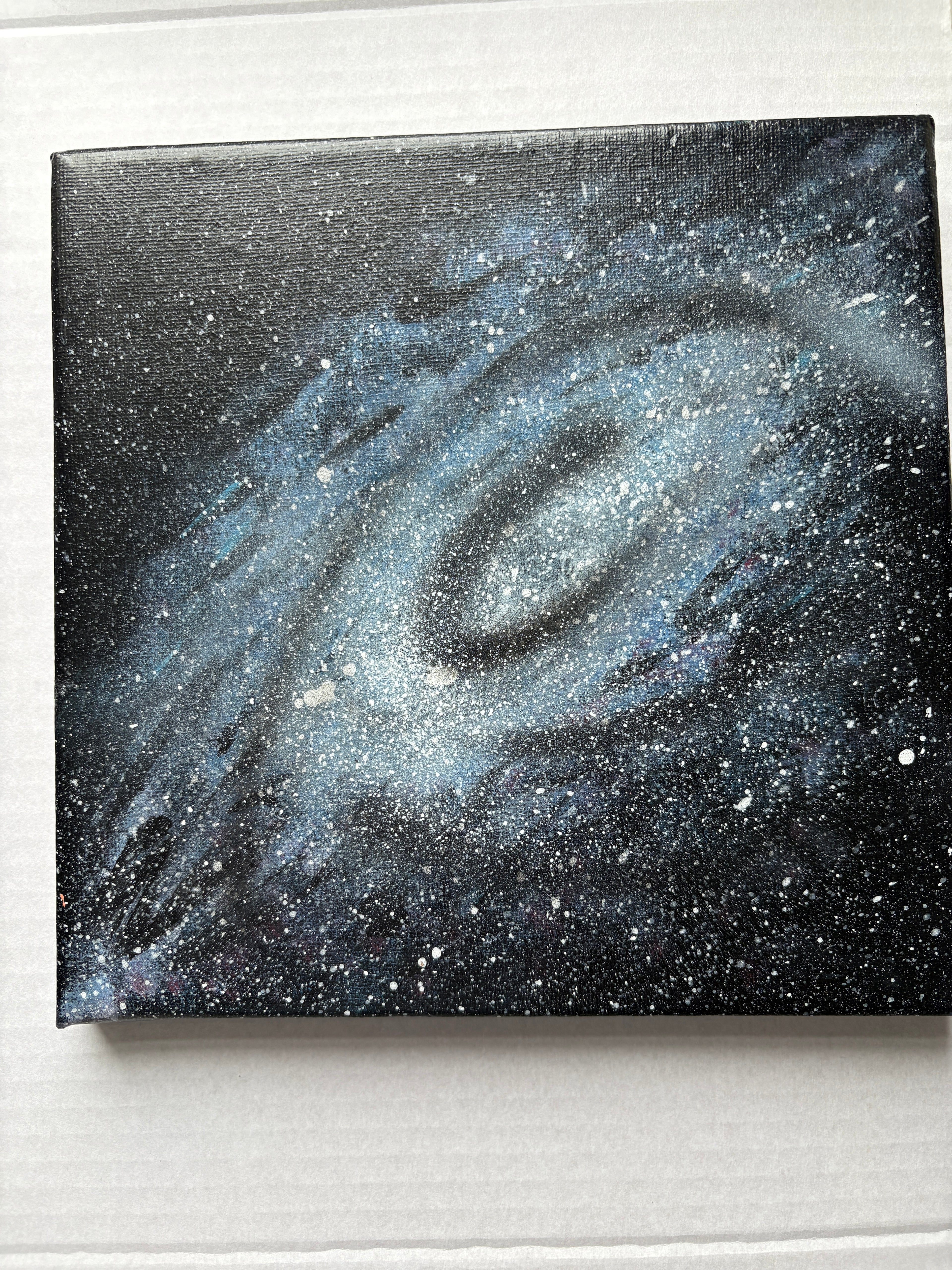 Galaxies - 4 Spacescapes - Original Acrylic painting - 20 x 20 cm