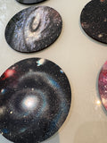 Set A of 8 galaxy paintings Art drink coasters 10cm