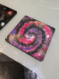 Set C of 4 Galaxy paintings Art square drink coasters 10cm