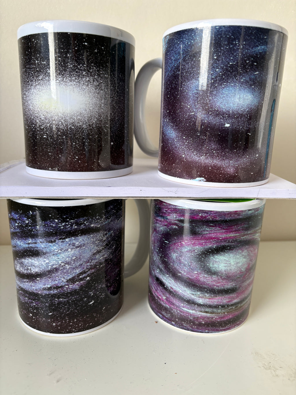 Set B of 4 Original Space Galaxy Art Design Mugs (9oz/ 250ml)