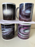 Set B of 4 Original Space Galaxy Art Design Mugs (9oz/ 250ml)