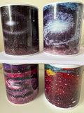Set A of 4 Original Space Galaxy Art Design Mugs (9oz/ 250ml)