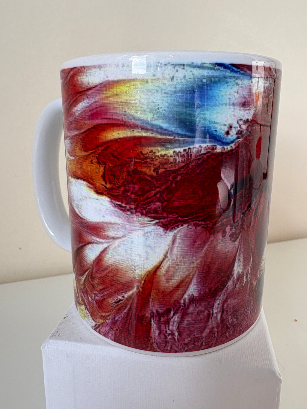 Set C of 4 Bright original design abstract Art Mugs (9oz/250ml)