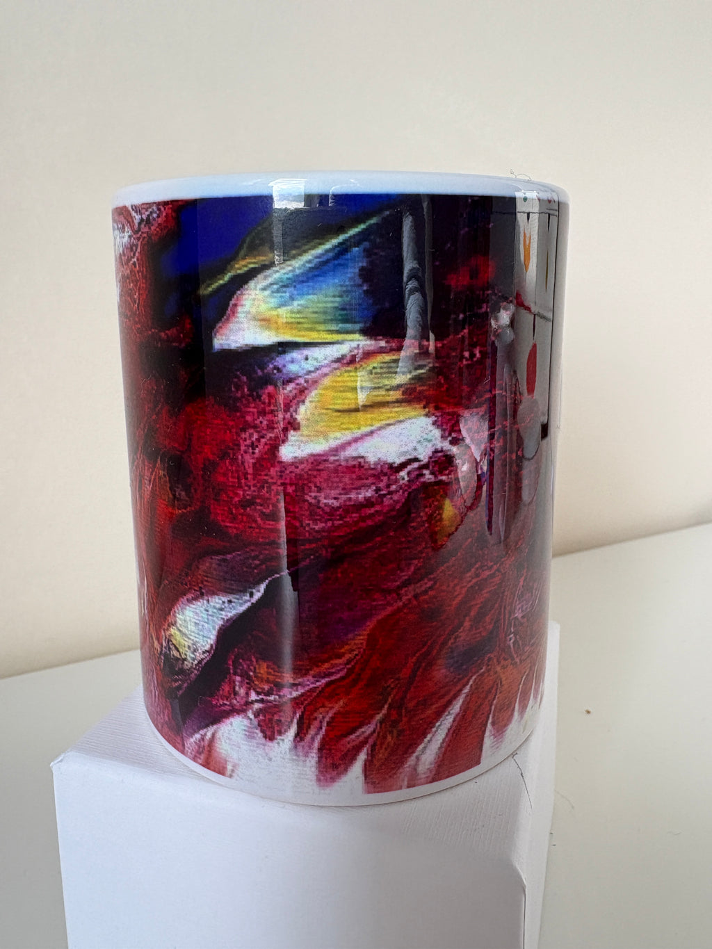 Set C of 4 Bright original design abstract Art Mugs (9oz/250ml)
