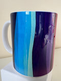 Set C of 4 Bright original design abstract Art Mugs (9oz/250ml)