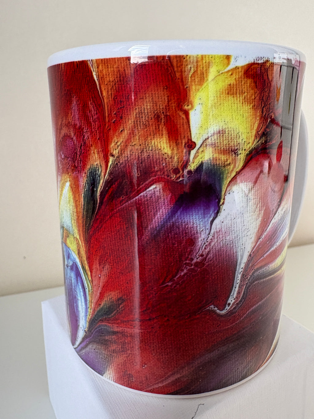 Set C of 4 Bright original design abstract Art Mugs (9oz/250ml)