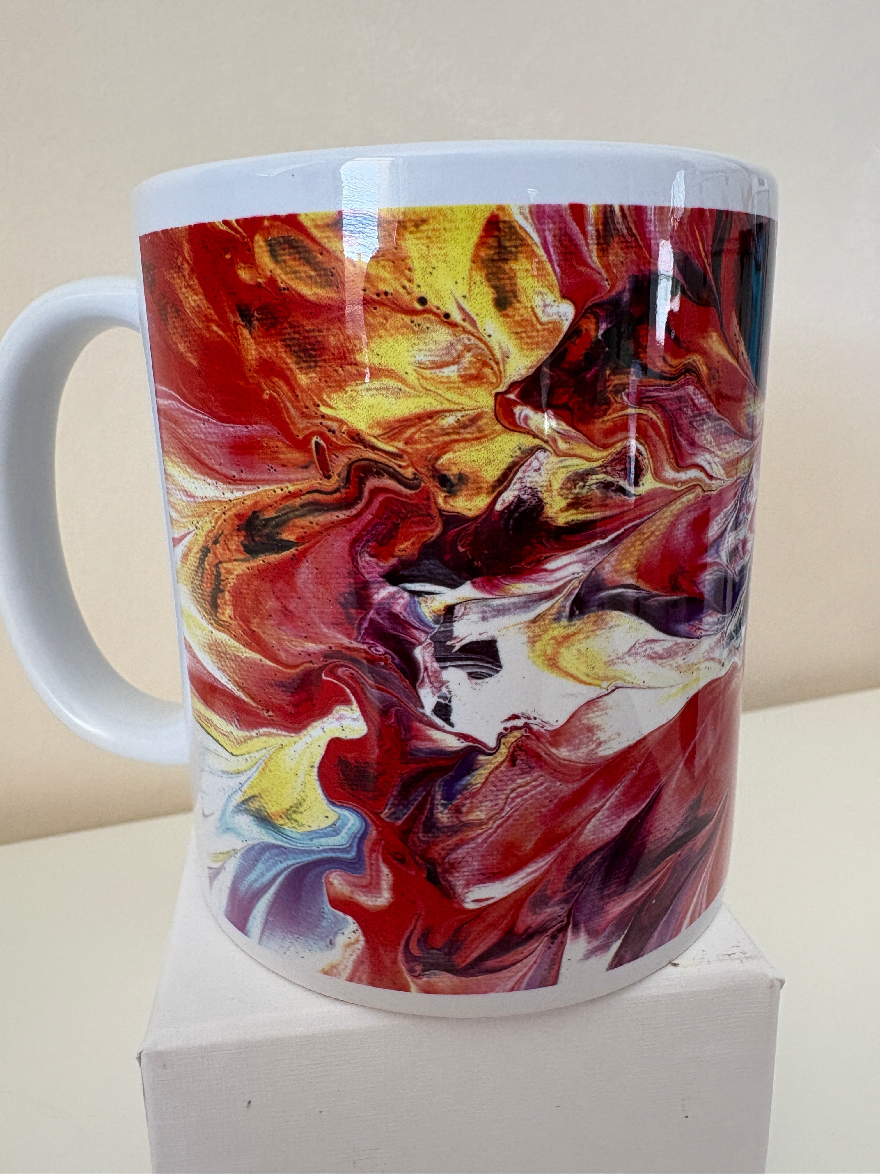 Abstract Art single Mug (9oz/250ml) Bright original design 1