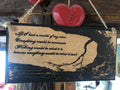 Hand‑Painted Wooden Plaque – “If I Had a World of My Own” (Alice in Wonderland)