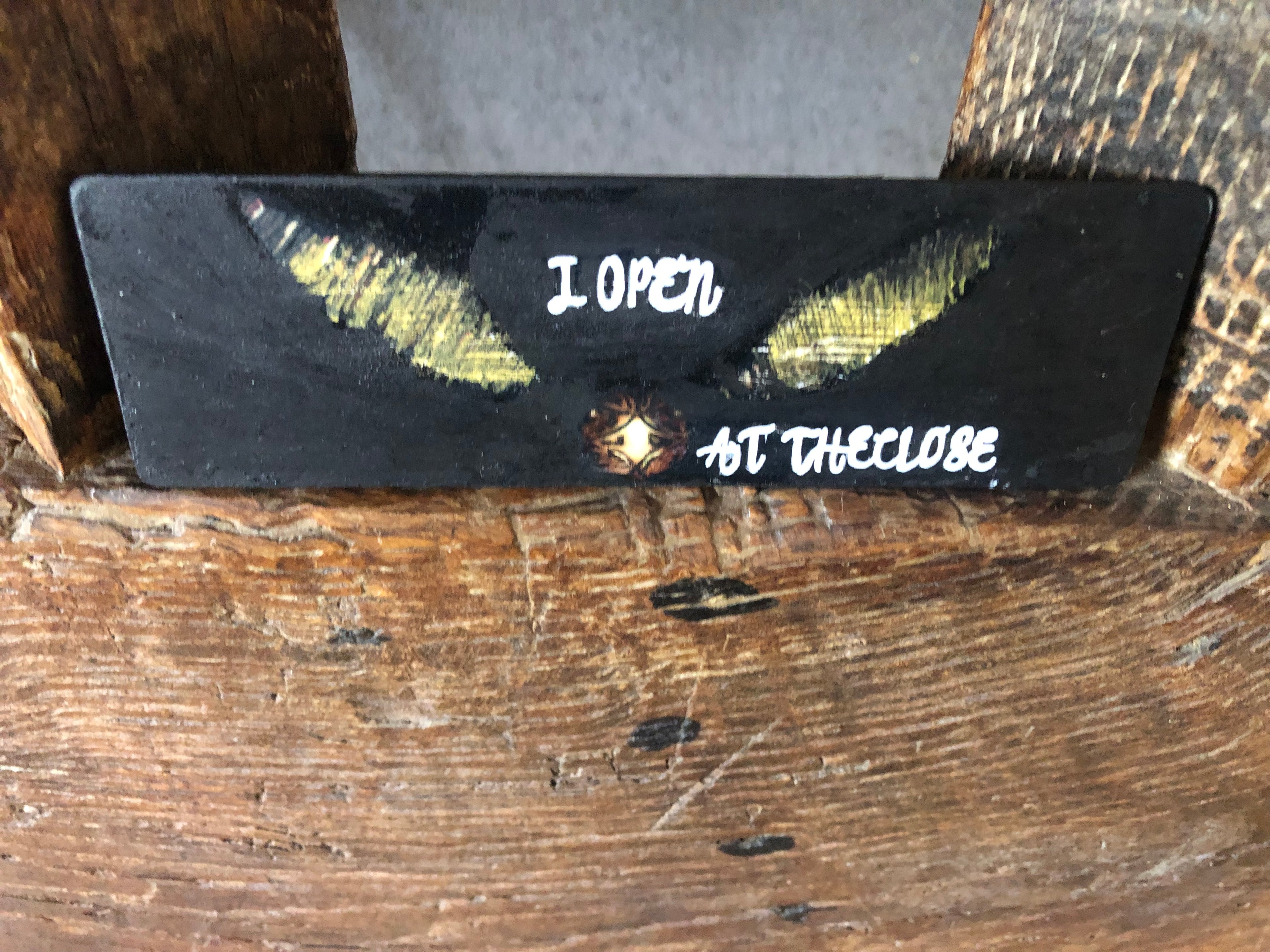 Wood‑Hand‑Painted Bookmark – “I Open at the Close” (Harry Potter Inspired)