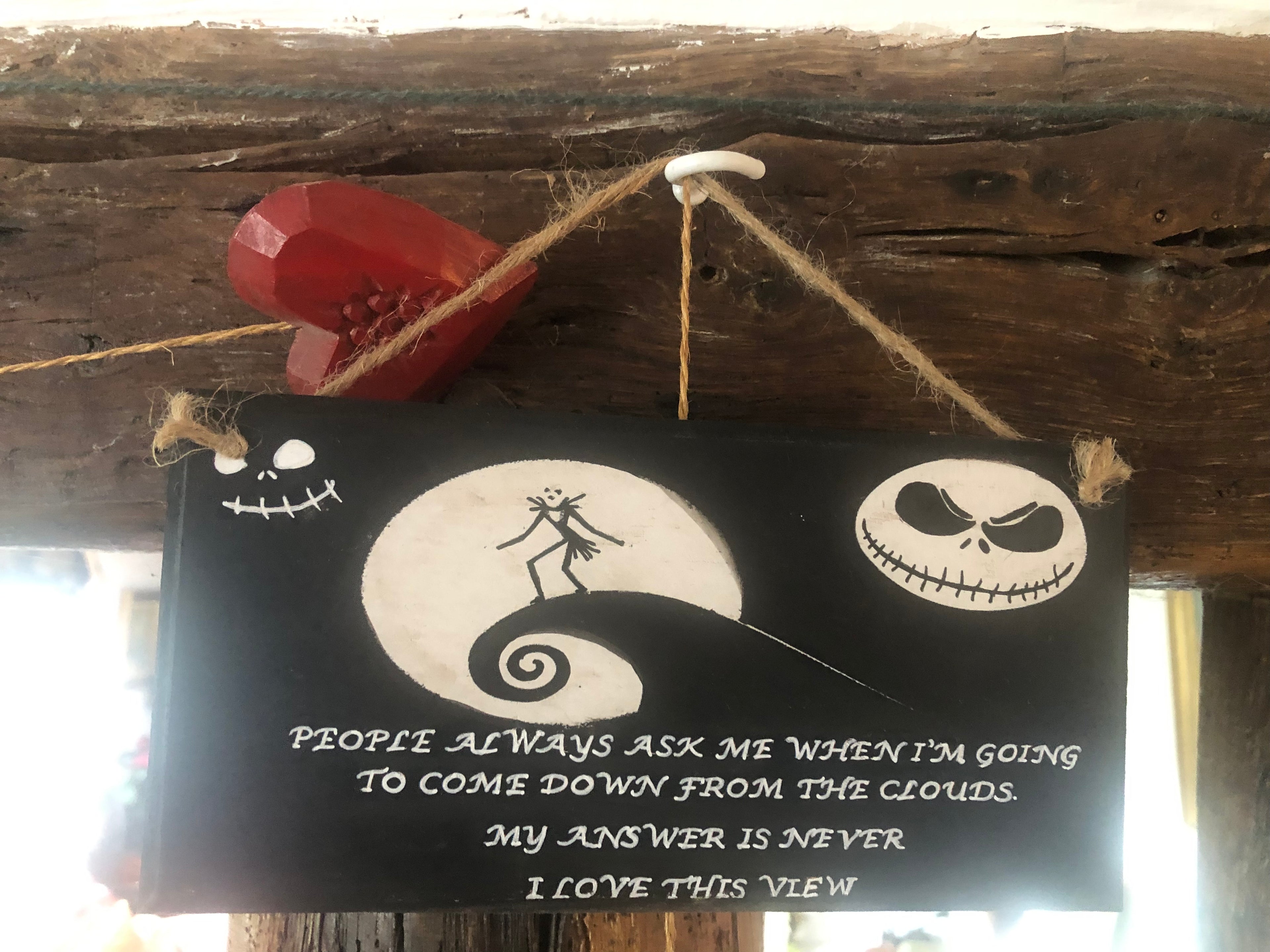 Jack Skellington “Never Coming Down” – The Nightmare Before Christmas inspired handpainted plaque