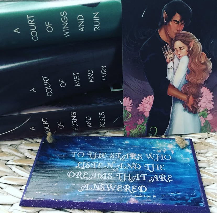 “To the Stars Who Listen” Fantasy- ACOMAF - Rhysand Feyre Hand Painted Plaque