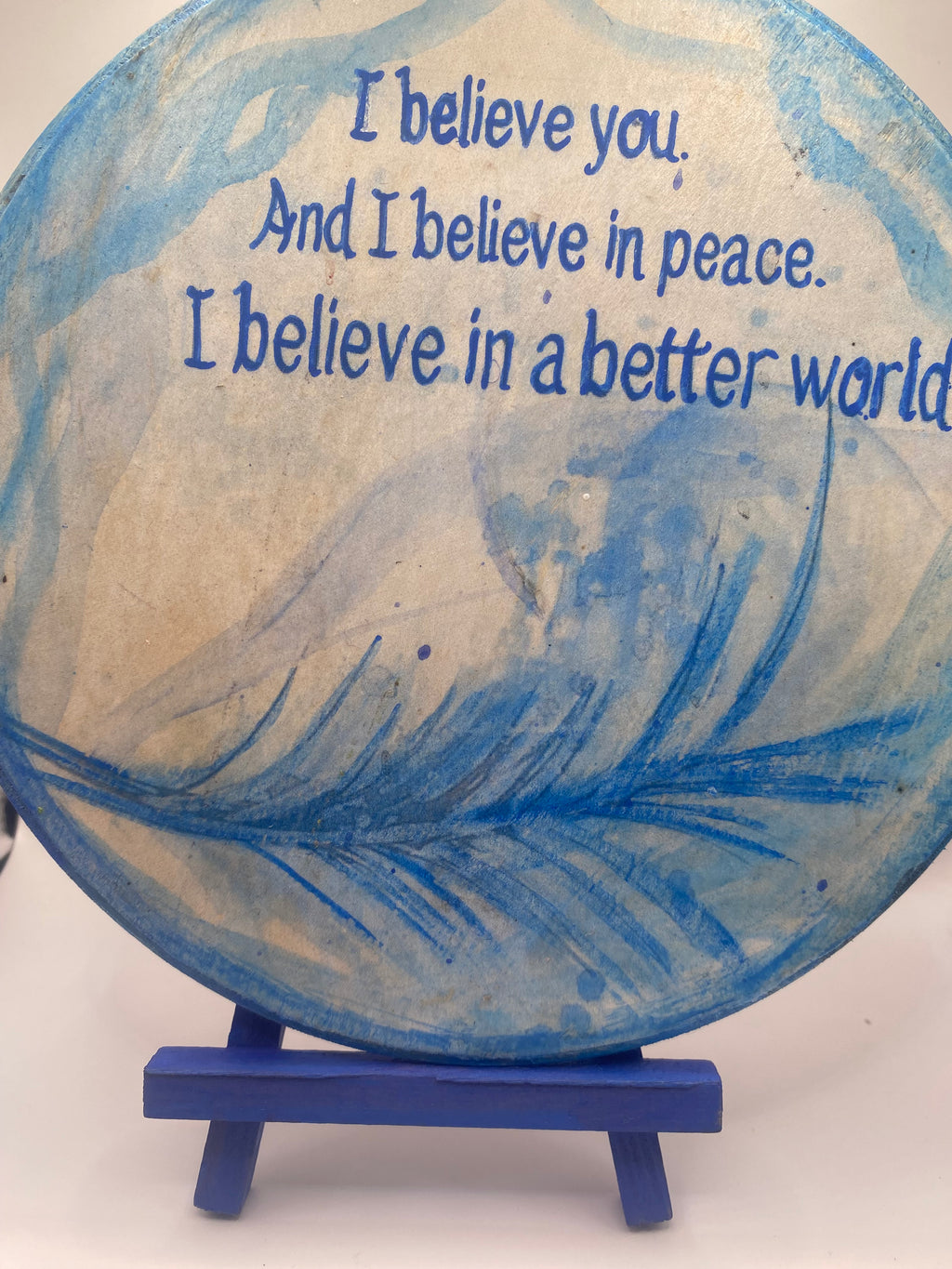 Hand Painted, Handmade, Round Plaque ~ "I believe in you..." – A Court of Mist and Fury inspired Plaque