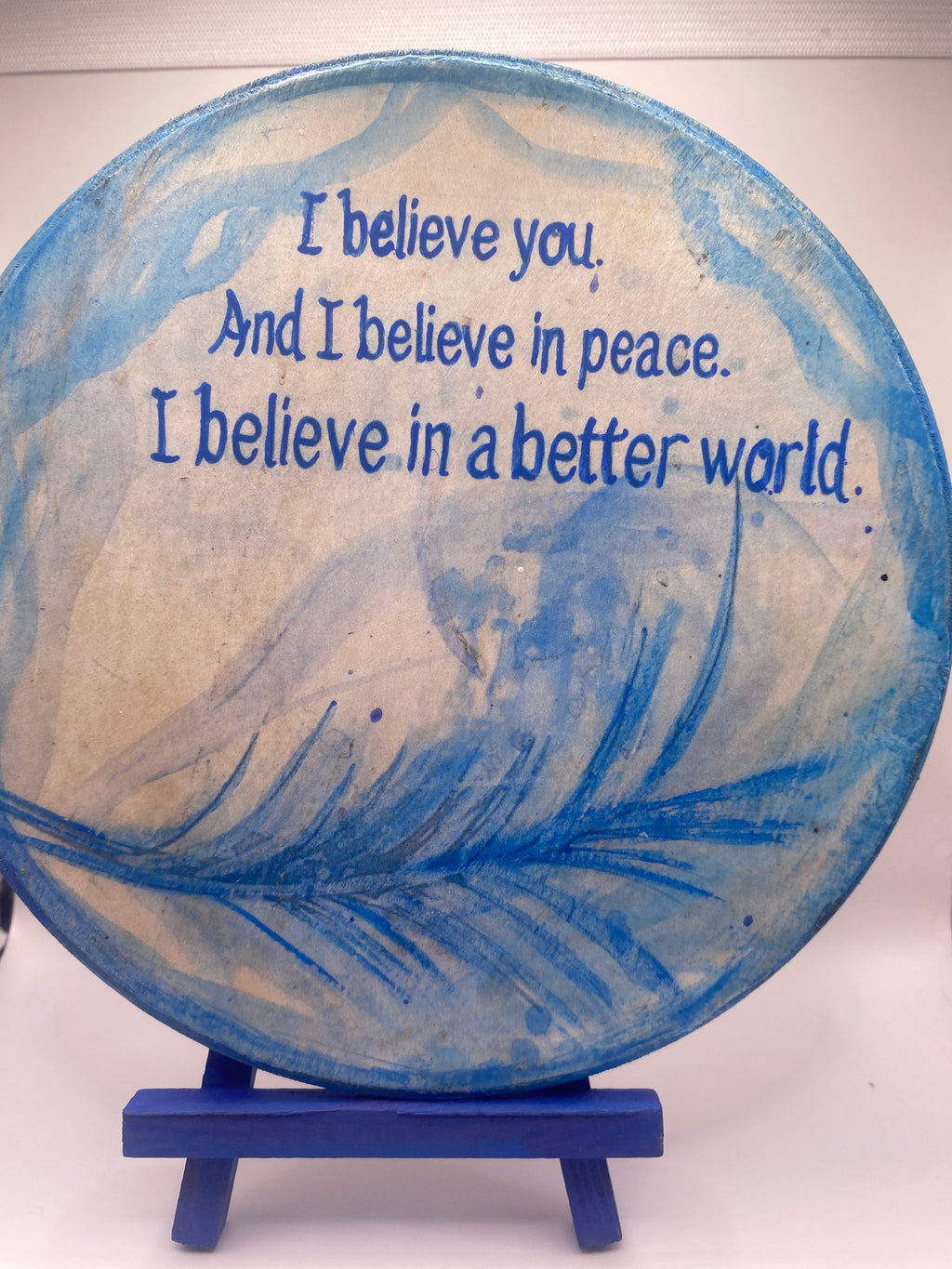 Hand Painted, Handmade, Round Plaque ~ "I believe in you..." – A Court of Mist and Fury inspired Plaque