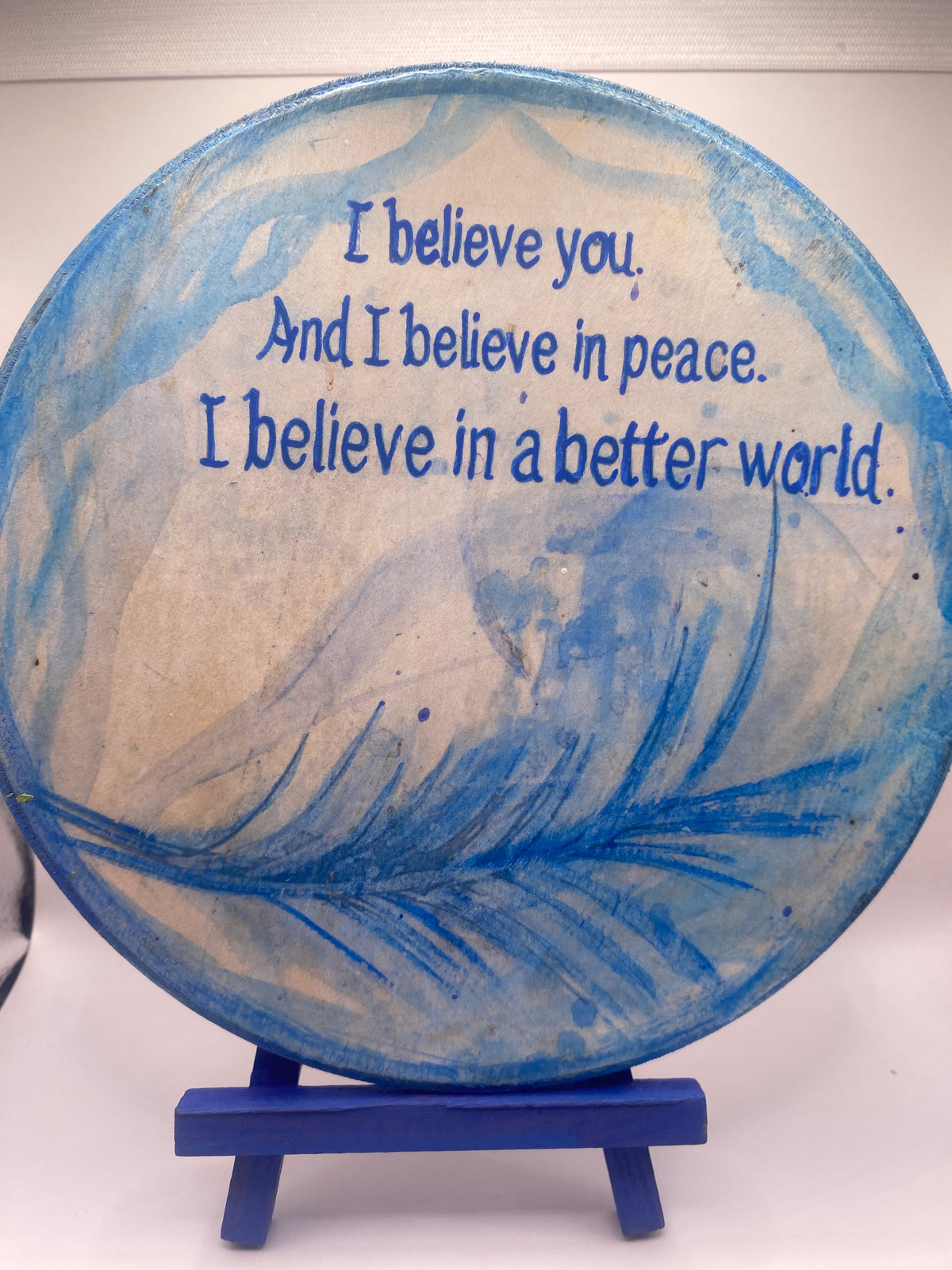 Hand Painted, Handmade, Round Plaque ~ "I believe in you..." – A Court of Mist and Fury inspired Plaque
