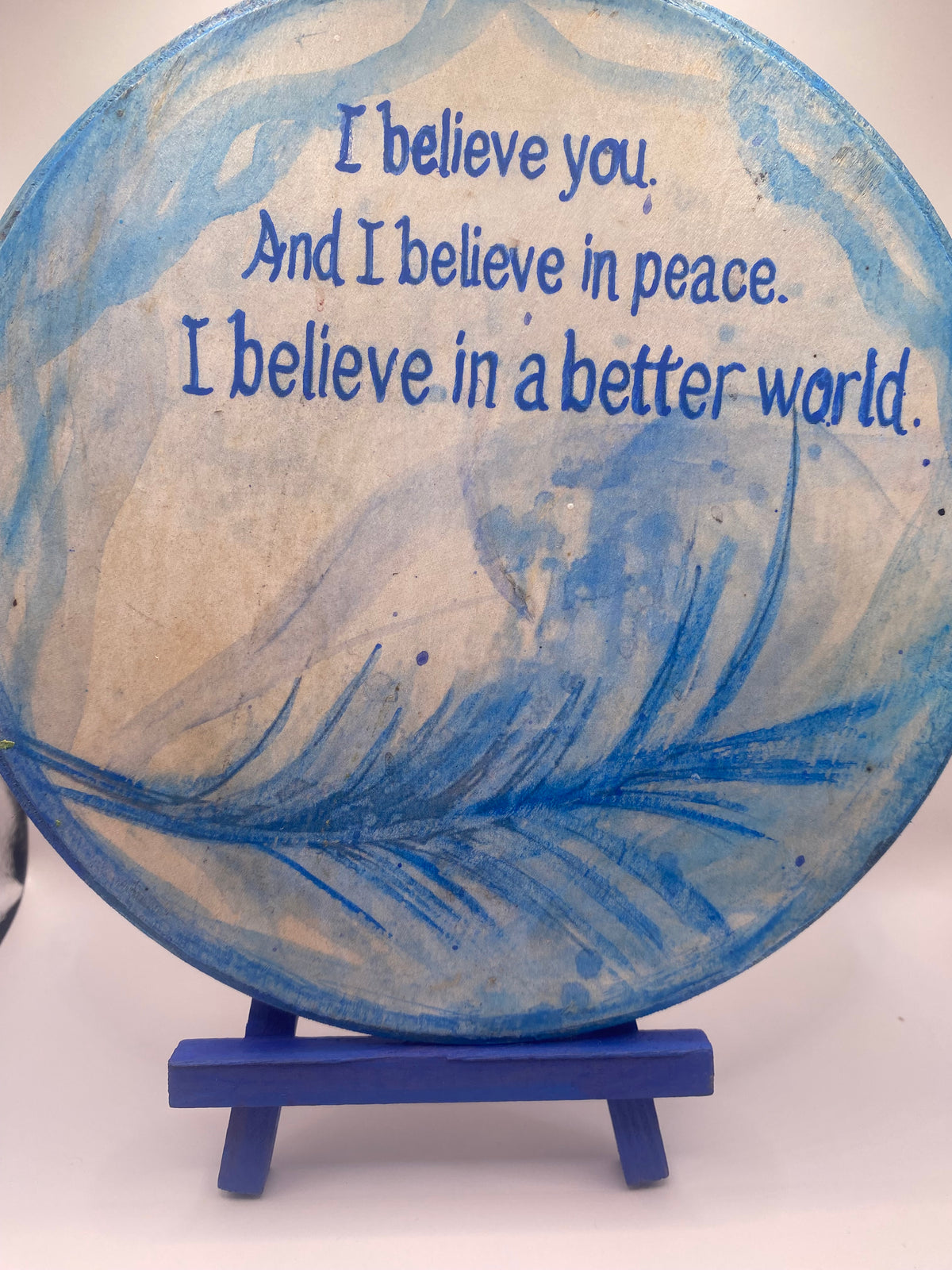 Hand Painted, Handmade, Round Plaque ~ "I believe in you..." – A Court of Mist and Fury inspired Plaque