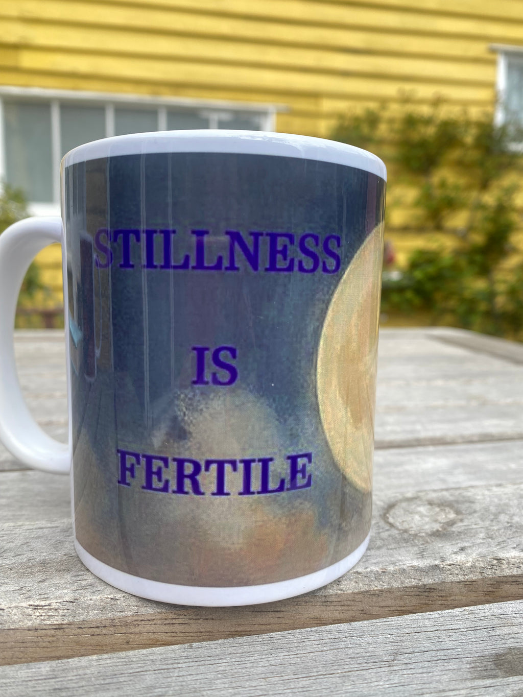 Inspirational Abstract Art Mug, Spirituality Quote, Motivational Gift (9oz) "Stillness is Fertile"