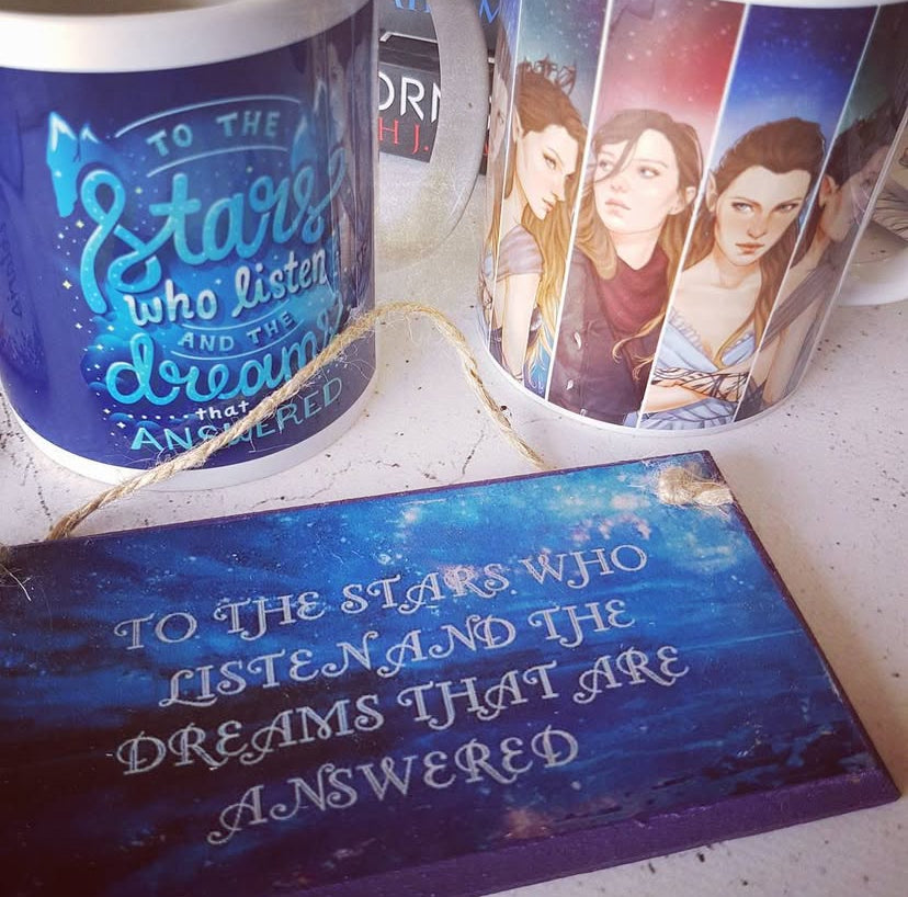 “To the Stars Who Listen” Fantasy- ACOMAF - Rhysand Feyre Hand Painted Plaque