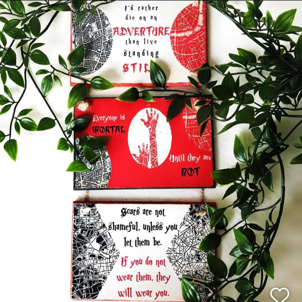 A Darker Shade of Magic inspired – Triple‑Plaque Collection, wallhanging signs with quotes, fantasy bookish art