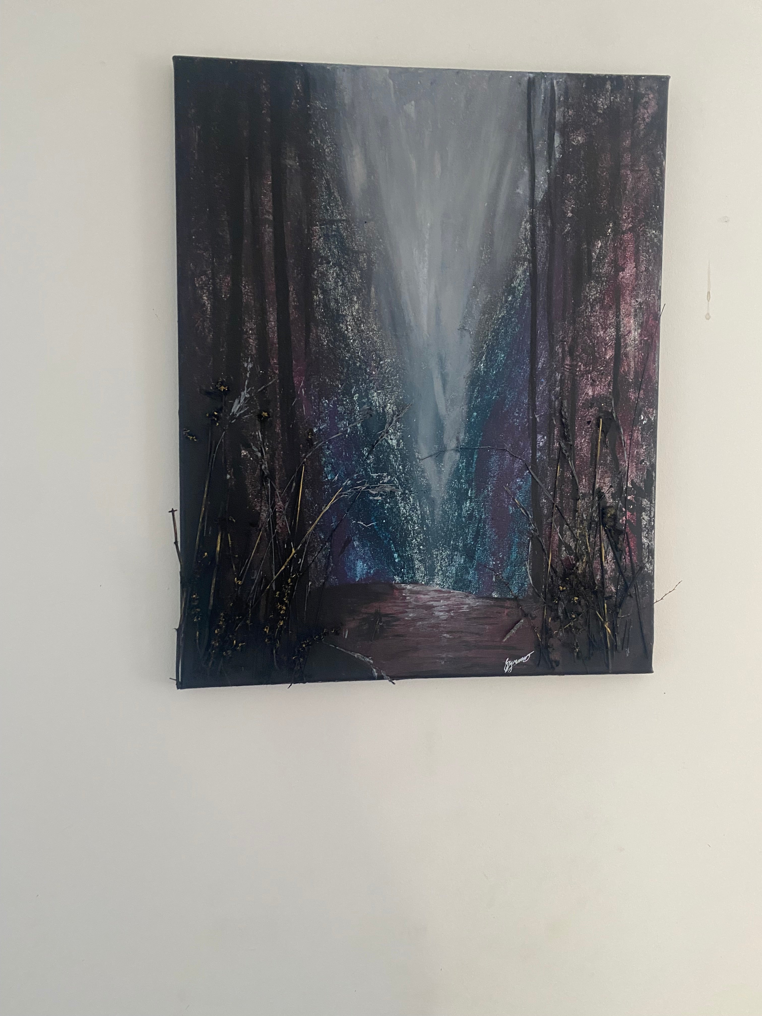 Wild Renewal - Original Mixed‑Media Abstract Painting in Acrylic, Ink & Dried Botanicals