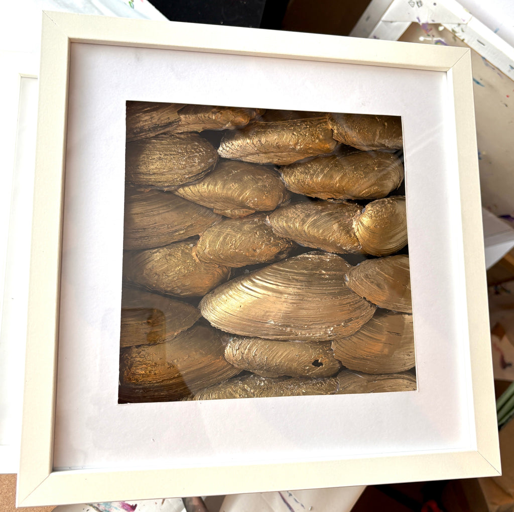 Dragon's Scales - Gold - shadow box Art 27 x 27cm