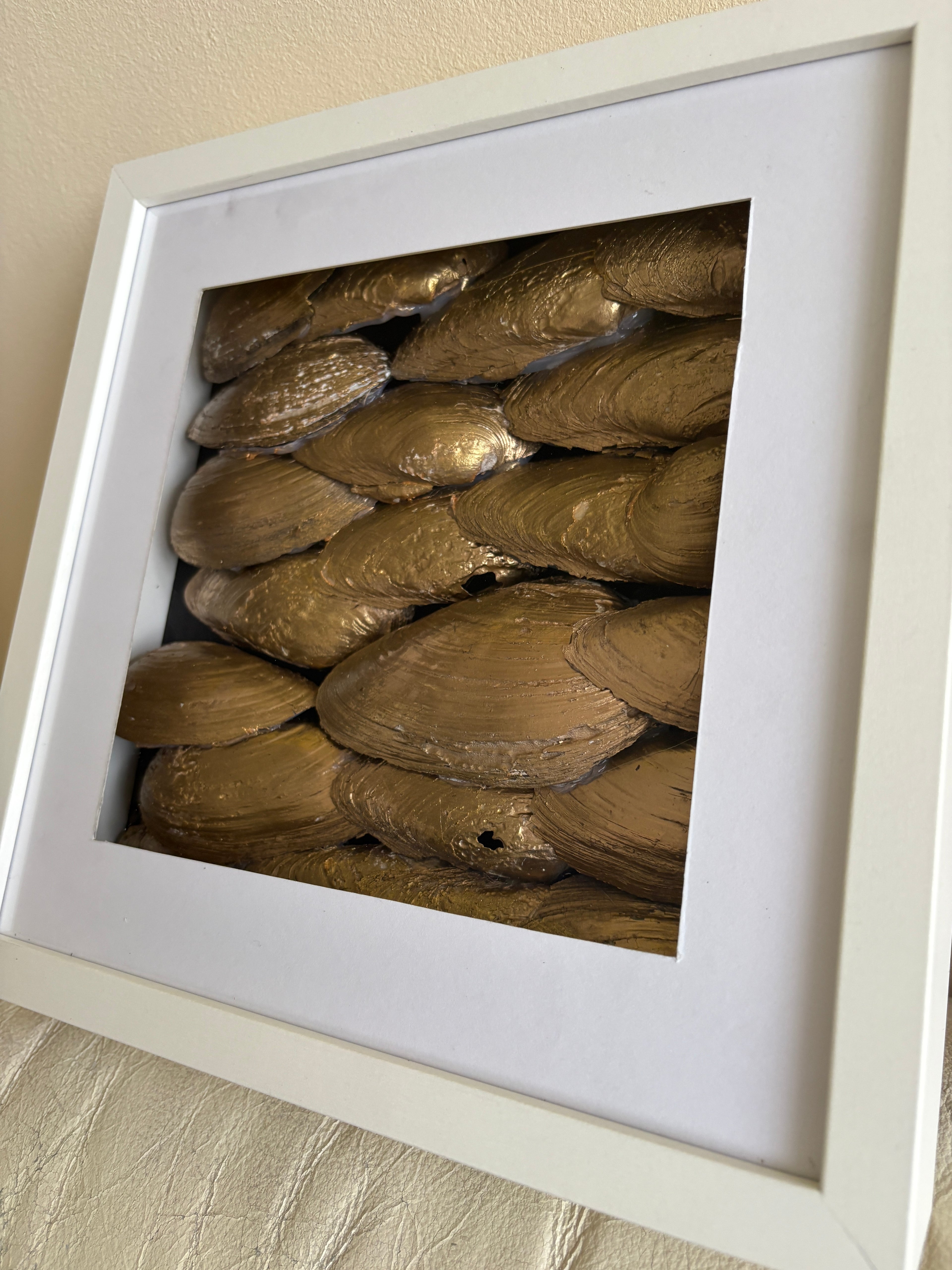 Dragon's Scales - Gold - shadow box Art 27 x 27cm