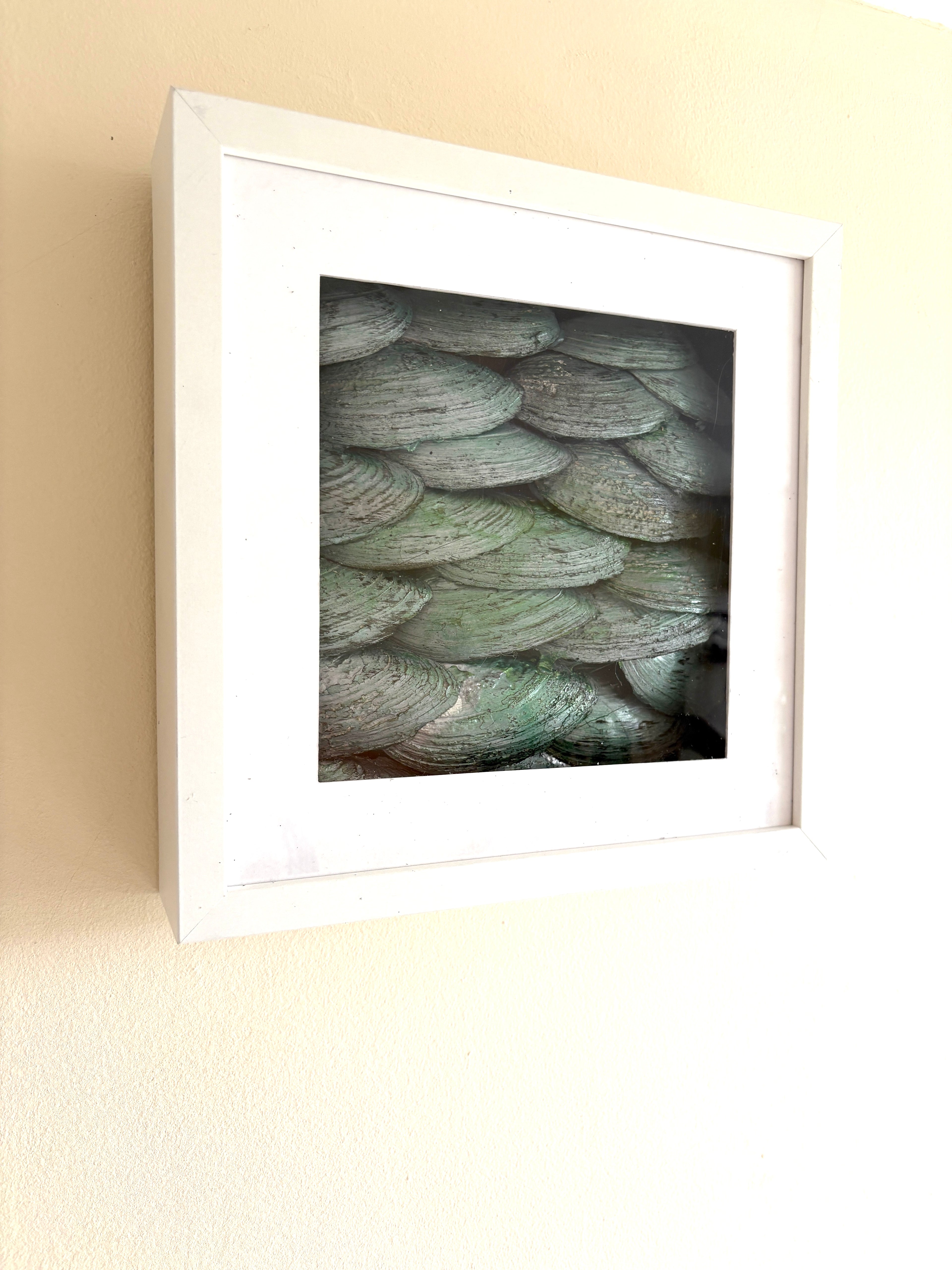 Dragon's Scales - Green - shadow box Art 27 x 27cm