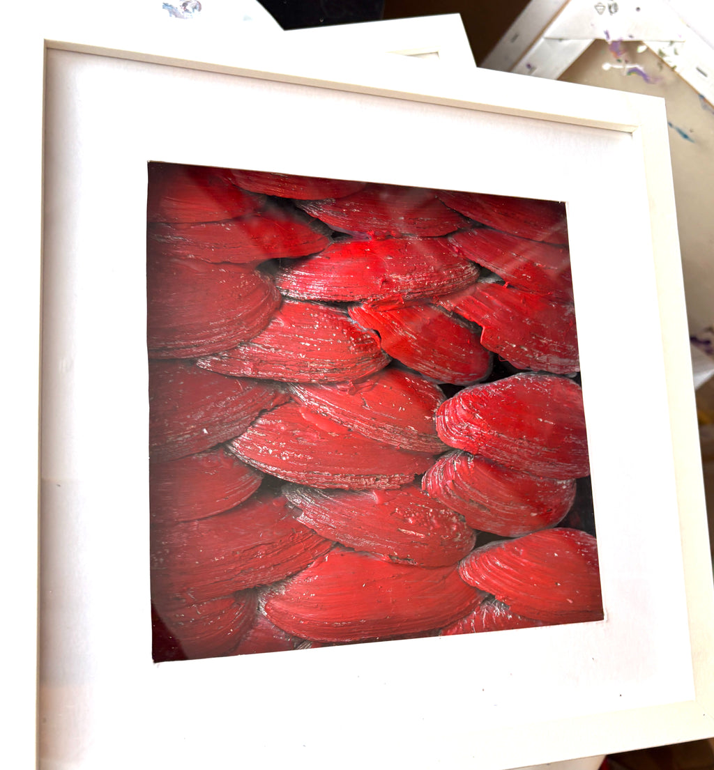 Dragon's Scales - Red (Welsh?)- shadow box Art 27 x 27cm
