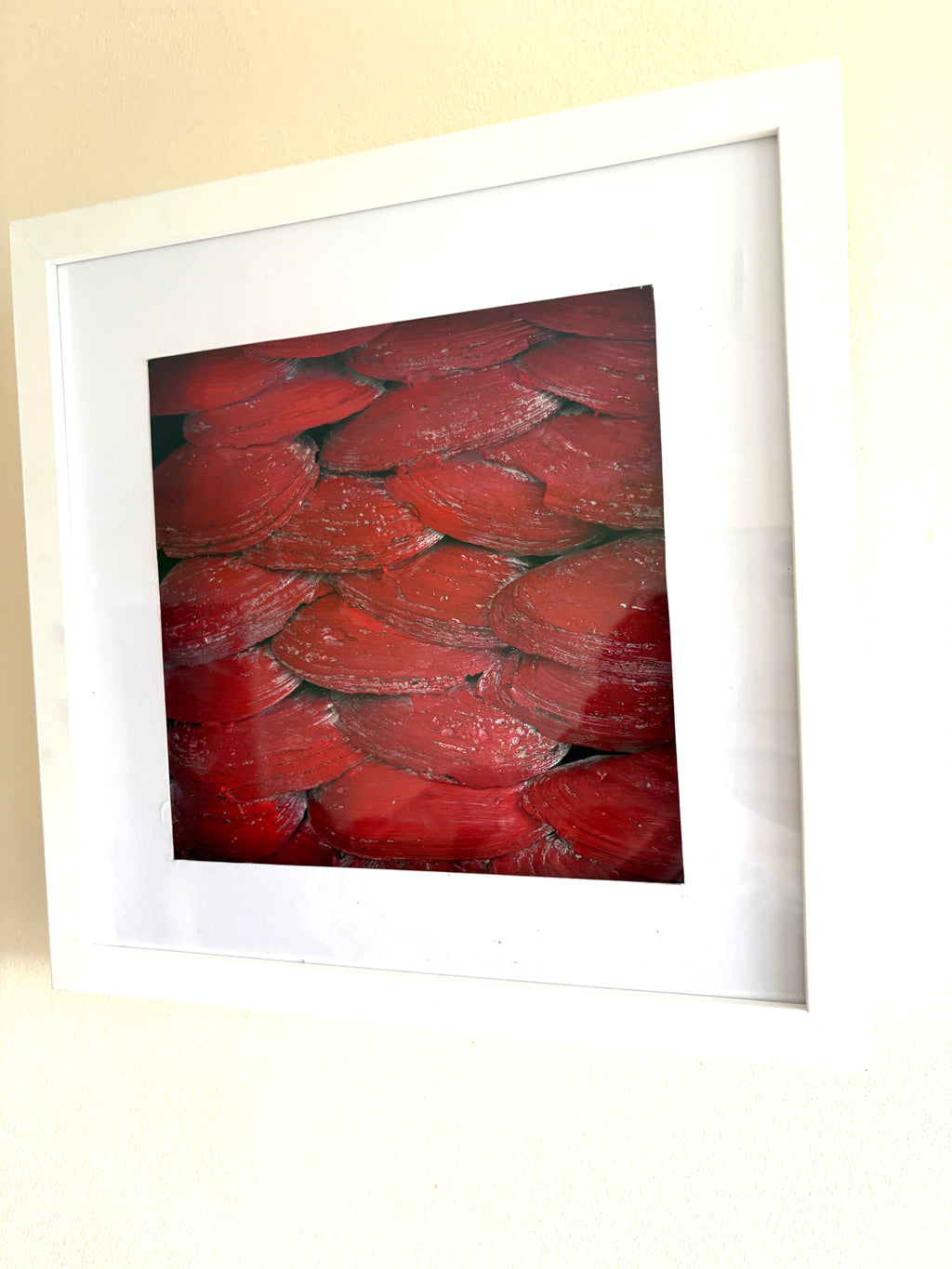 Dragon's Scales - Red (Welsh?)- shadow box Art 27 x 27cm