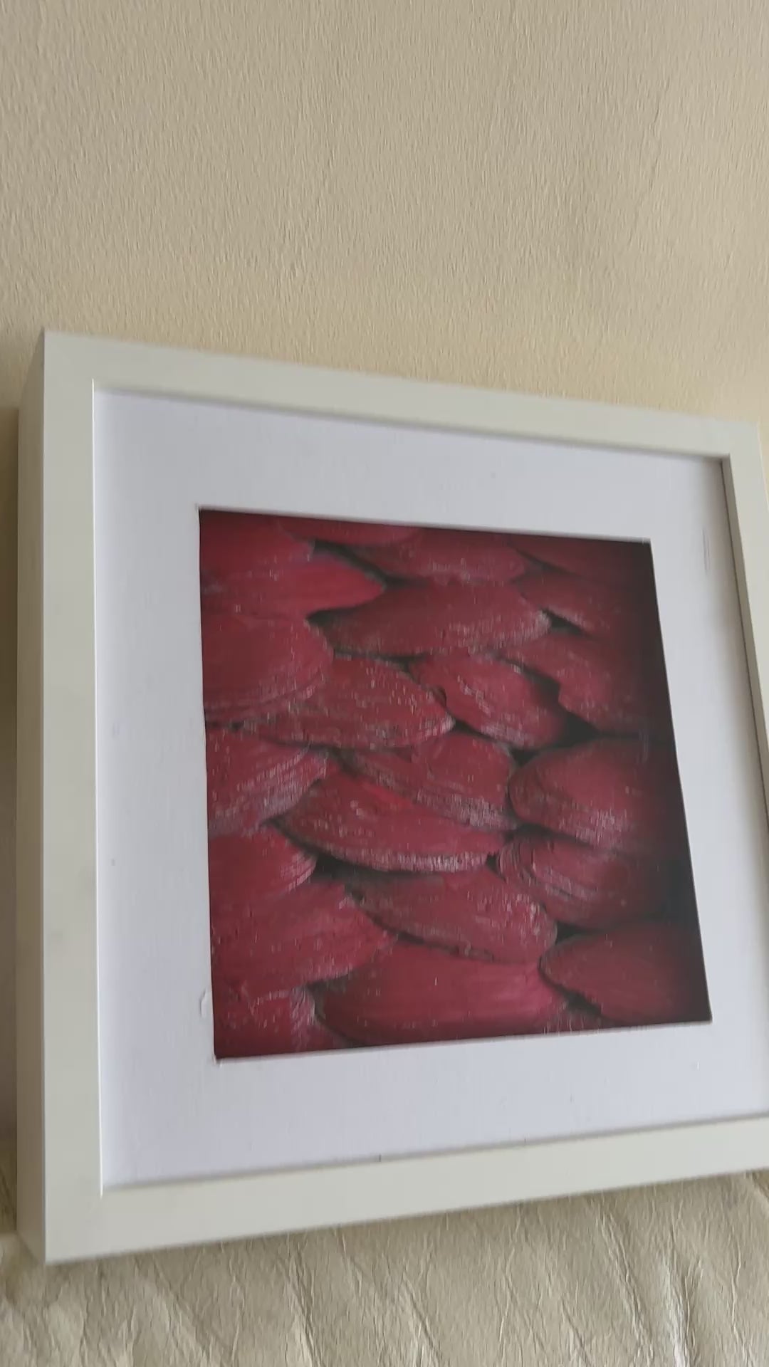 Dragon's Scales - Red (Welsh?)- shadow box Art 27 x 27cm