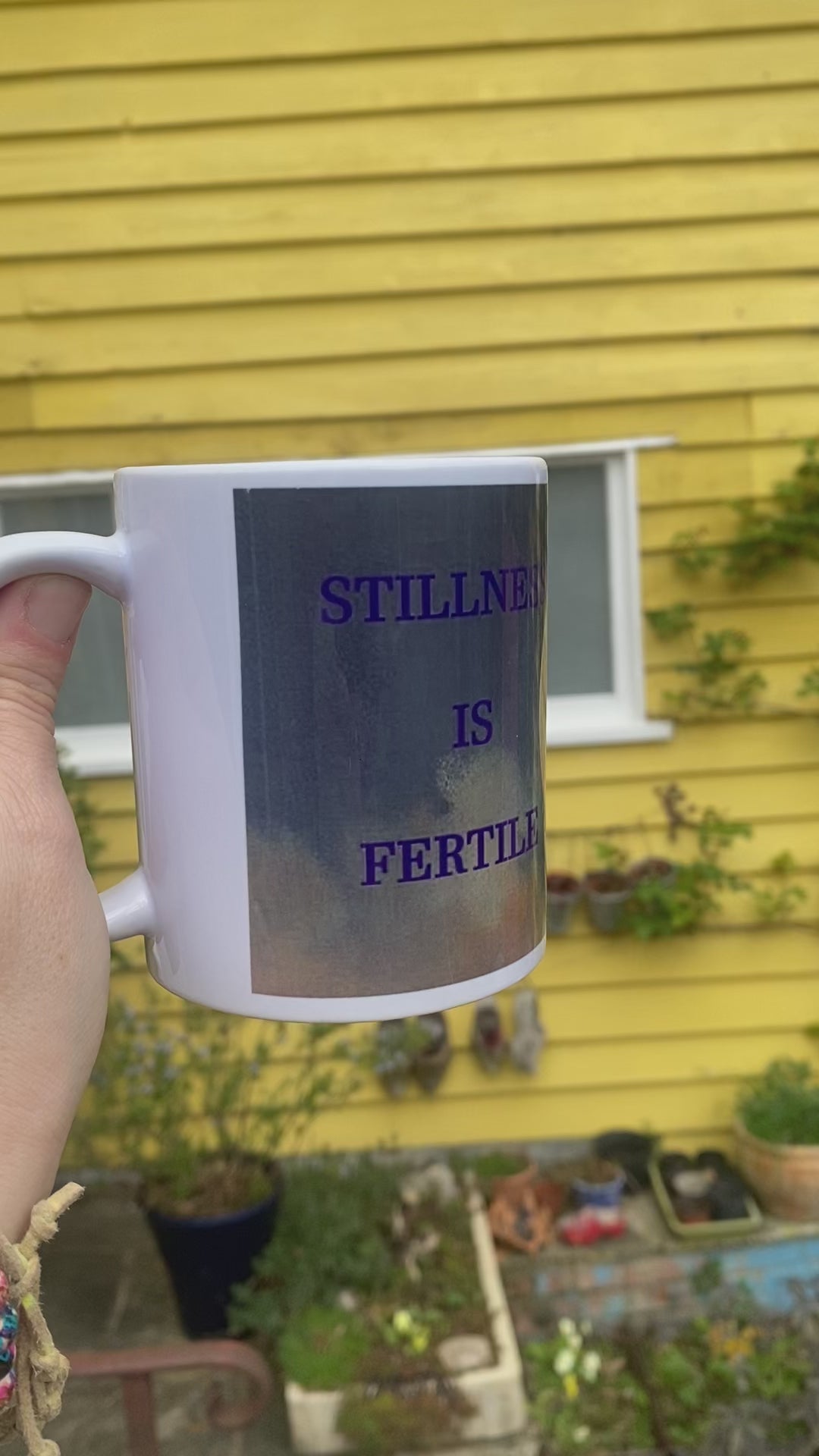 Inspirational Abstract Art Mug, Spirituality Quote, Motivational Gift (9oz) "Stillness is Fertile"